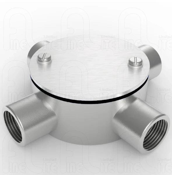 State Way Circular Box Circular Box 4 Way 20mm Stainless Steel (304)